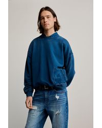 Desigual - Schlichtes Sweatshirt Logo, Herren, Baumwolle, Blau - Lyst