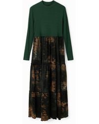 Desigual - Combination Midi Dress - Lyst