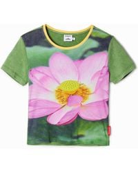 Desigual - Tyler Mcgillivary Fluorescent Lotus Flower T-Shirt, Cotton - Lyst
