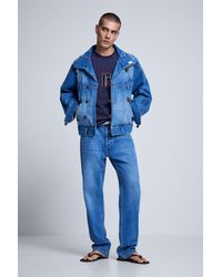 Desigual - Combined Denim Trousers, Cotton - Lyst