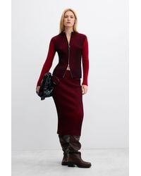 Desigual - Iridescent Knit Midi Skirt - Lyst