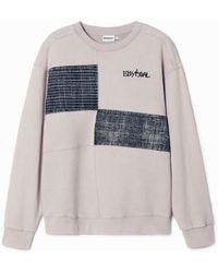 Desigual - Sweatshirt With Patches, Cotton - Lyst