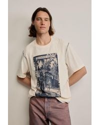 Desigual - Camiseta Estampada Gaugin, Hombre, Algodon, Blanco - Lyst