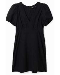Desigual - Short Puff-Sleeve Dress - Lyst