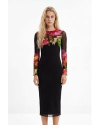Desigual - Christian Lacroix Floral Tulle Dress, Polyester - Lyst