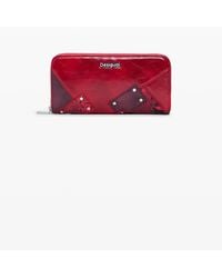 Desigual - Große Brieftasche Snake, Polyurethan, Rot - Lyst