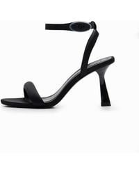 Desigual - Ankle Strap Heeled Sandal, Polyester - Lyst
