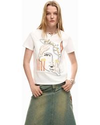 Desigual - T-Shirt Logo Face, Cotton - Lyst