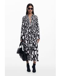 Desigual - Vestido Midi Lettering - Lyst