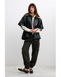 Desigual - Poncho Leather Effect, Polyurethane - Lyst