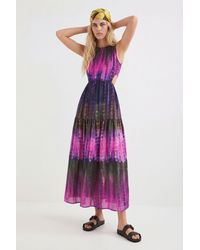 Desigual - Tie-Dye Cut-Out Dress, Polyester - Lyst
