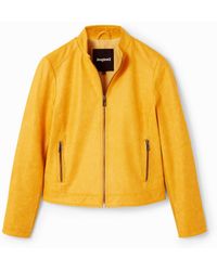 Desigual - Slim Biker Jacket, Polyester - Lyst