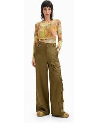 Desigual - Collina Strada Cargo Trousers, Polyester - Lyst