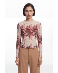 Desigual - Textured Floral Blouse, Polyester - Lyst