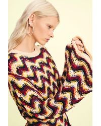 Desigual - Zigzag Crochet Sweater - Lyst