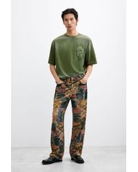Desigual - Mickey Printed Jeans, Cotton - Lyst