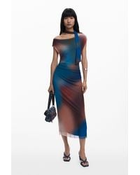 Desigual - Vestido Drapeado Escote Irregular - Lyst