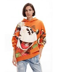 Desigual - Oversize Mickey Mouse Hoodie, Cotton - Lyst