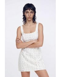 Desigual - Short Lace Dress, Polyester - Lyst