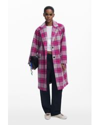 Desigual - Tartan Coat - Lyst