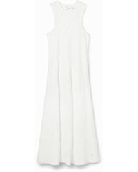 Desigual - Ribbed Patchwork Midi Dress, Viscose - Lyst