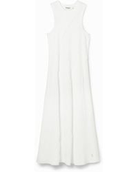 Desigual - Robe Midi Patchwork Tissu Côtelé - Lyst
