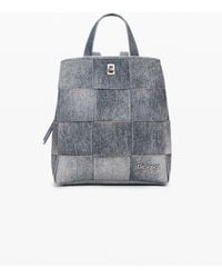 Desigual - Medium Braided Denim-Effect Backpack, Polyurethane - Lyst