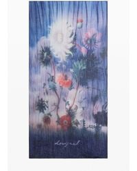 Desigual - Printed Flower Scarf, Polyester - Lyst