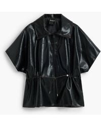 Desigual - Poncho Leather Effect, Polyurethane - Lyst