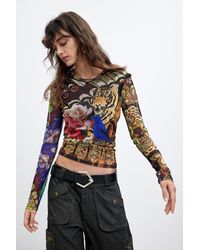 Desigual - Printed T-Shirt M. C. Lacroix, Polyester - Lyst
