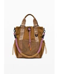 Desigual - Multi-Position Backpack With Drawstrings, Polyamide - Lyst