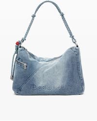 Desigual - Large Denim Charms Bag - Lyst