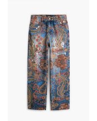 Desigual - Printed Jeans, Cotton - Lyst