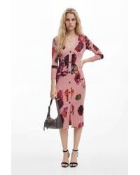 Desigual - Midi Knit Dress M. Christian Lacroix - Lyst