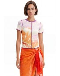Desigual - Short Sleeve Tie Dye T-Shirt. Cotton - Lyst