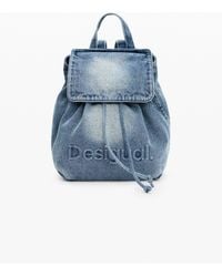 Desigual - Small Denim Charms Backpack - Lyst