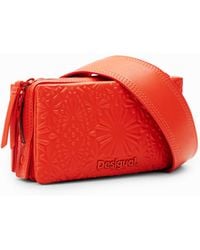 Desigual - Small Geometric Embossed Crossbody Bag - Lyst