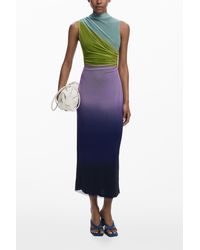 Desigual - Gradient Tulle Midi Dress, Polyester - Lyst