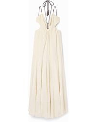 Desigual - Long Strappy Cut-Out Dress, Viscose - Lyst