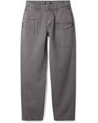 Desigual - Straight Cargo Trousers, Cotton - Lyst