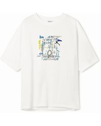 Desigual - Arty Design T-Shirt, Cotton - Lyst