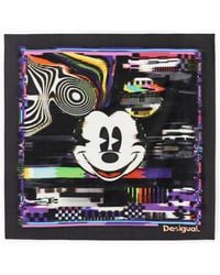Desigual - Mickey Mouse Square Scarf, Polyester - Lyst