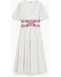 Desigual - Embroidered Cut-Out Dress, Viscose - Lyst