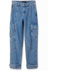 Desigual - Vaqueros Cargo - Lyst
