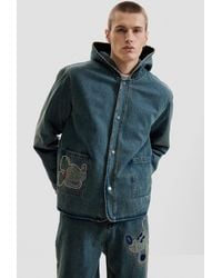 Desigual - Chaqueta Denim Reversible Mickey, Hombre, Algodon, Azul - Lyst