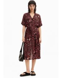 Desigual - Floral Midi Shirt Dress, Viscose - Lyst