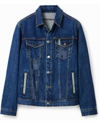 Desigual - Patchwork Denim Trucker Jacket - Lyst