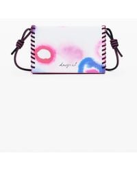Desigual - Medium Crossbody Wallet With Stitching, Polyurethane - Lyst