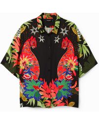 Desigual - Tropical Short-Sleeve Shirt, Viscose - Lyst