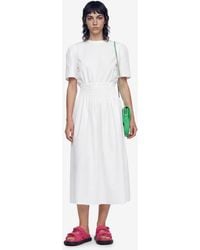 Desigual - Plain Combination Midi Dress, Cotton - Lyst